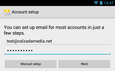 Android IMAP Account Start