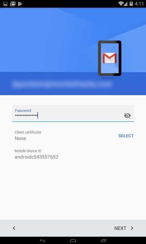 Exchange 2016 using the Android Gmail App