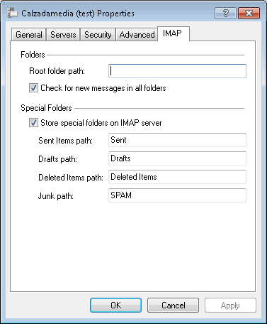 Windows Live Mail IMAP Folders 2