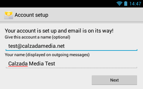Android Email App Configure Account Final