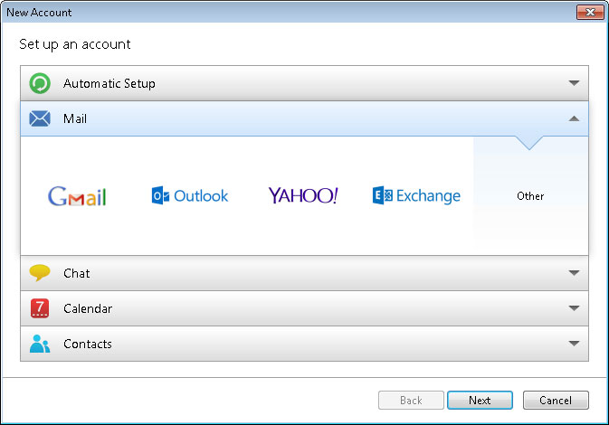 eM Client New Account eM Client New Account