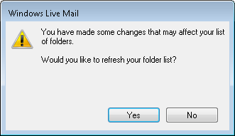 Windows Live Mail IMAP Folders 3