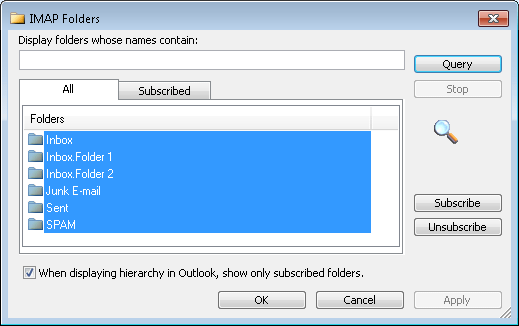 Outlook IMAP Subscribe 4 Outlook IMAP Subscribe 4