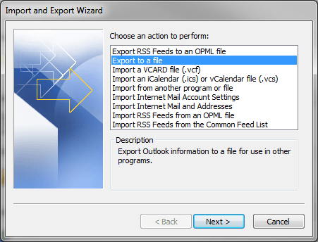 Outlook Export 4