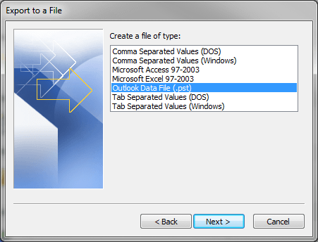 Outlook Export 5