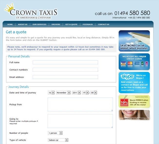 Crown Taxis Limited screenshot 2
