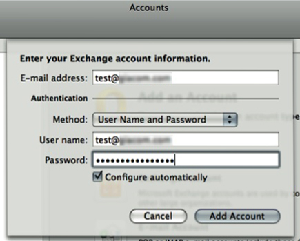 Outlook 2011 for Mac Account Configure