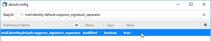 Removing the Mozilla Thunderbird signature separator - Step 6(a)