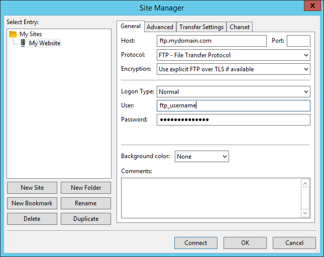 FileZilla Site Manager 2 FileZilla Site Manager 2
